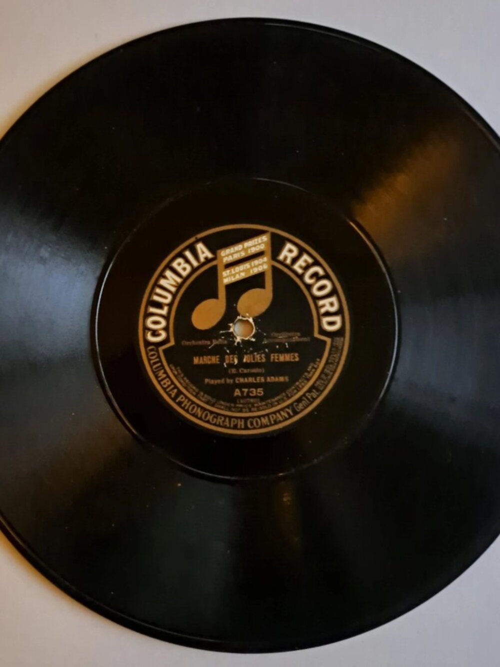 Columbia Records A735 (10-in. double-faced) 78 RPM Vinyl Record